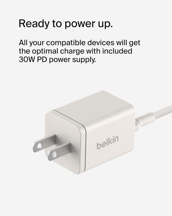 Belkin 2-in-1 MagSafe Wireless Charging Dock 15W Fast Charge iPhone Charger Compatible with iPhone 16, 15, 14, and 13 Series, AirPods, and Other MagSafe Enabled Devices, Includes Power Supply - Sand - Image 6