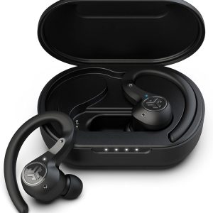 JLab Epic Air Sport ANC True Wireless Bluetooth 5 Earbuds, Headphones for Working Out, IP66 Sweatproof, 15-Hour Battery Life, 55-Hour Charging Case, Music Controls, 3 EQ Sound Settings