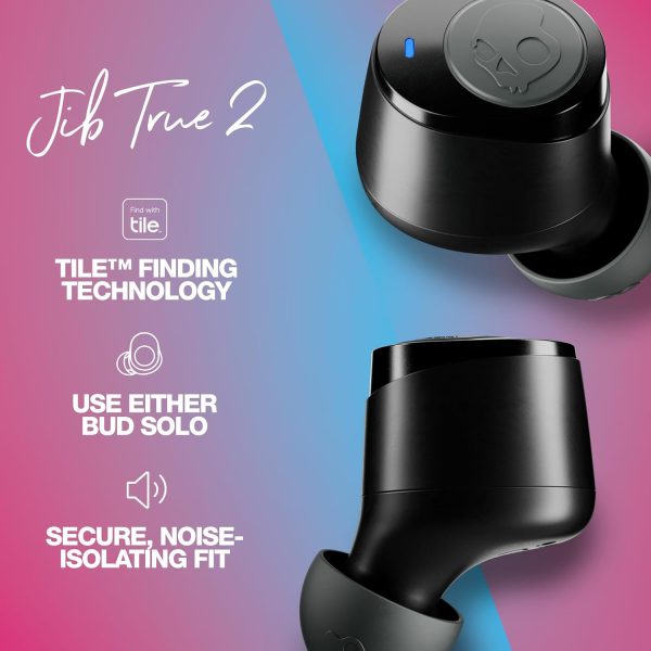 Skullcandy Jib True 2 In-Ear Wireless Earbuds, 32 Hr Battery, Microphone, Works with iPhone Android and Bluetooth Devices - Black - Image 4